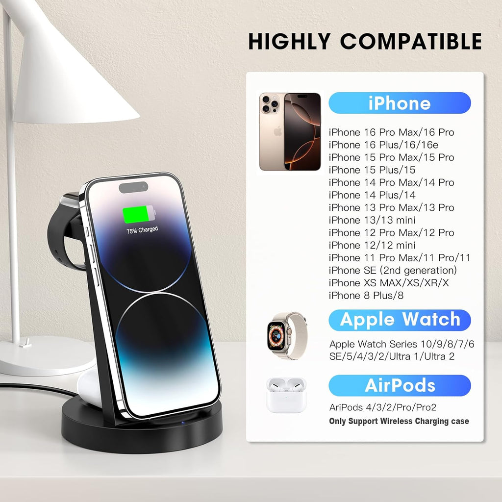 3-in-1 iPhone Wireless Charging Station